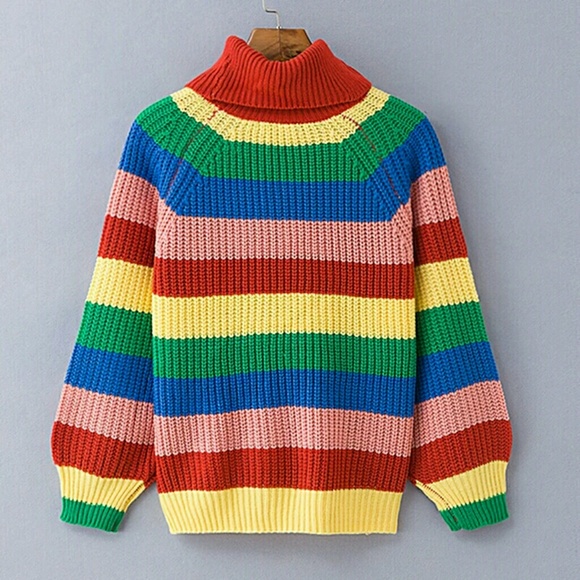 Sweaters - 🆕"Bae" Rainbow Retro Sweater🌈